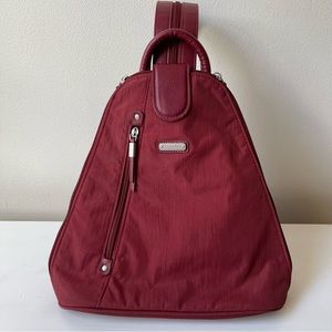 Brick Red Baggallini Convertible Backpack / Shoulder Bag. Adjustable Straps. EUC